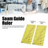 2set Seam Guide Ruler Strong Magnetic Stainless Steel Transparent Acrylic