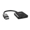LINDY 38430 2 Port DisplayPort 1.2 MST Hub, Black, 4K@60Hz,