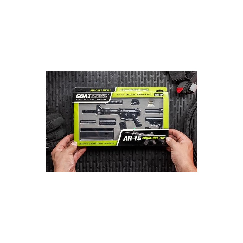 GoatGuns Miniature AR 15 Model Black | 1:3 Scale Diecast