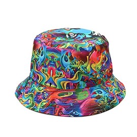 Reversible Fisherman's Hat Sun Hat Casual Hat (Fantasy, Tie-Dye)
