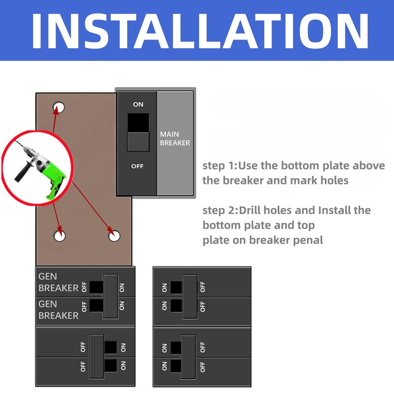 Generator Interlock Kit Compatible with General Electric Vertical Main 150