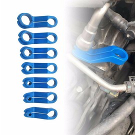 7PCS AC Fuel Line Disconnect Tool Set - 1/4 5/16 3/8 1/2 5/8 3/4 7/8 Inch Fuel Filter Removal Tool Compatible with GM Ford Chrysler More Vehicles - New Upgrade Fuel Line Removal Tool Kit and Equipment