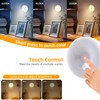 2 Pack Rechargeable Puck Lights with Remote & Touch Control,