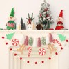 Christmas Tassel Garland Banner with Red and White Pom Pom