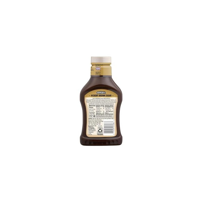 KC Masterpiece, Hickory Brown Sugar Barbecue Sauce, 18oz Bottle (Pack