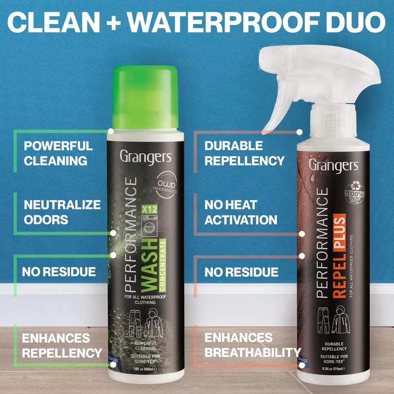Grangers Performance Wash (10 oz Concentrate) Bottle and Performance Repel