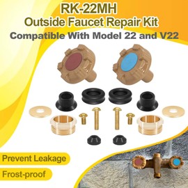 Datrenm RK-22MH Outside Faucet Repair Kit Metal Handle Compatible with Woodford Model 22,Model v22