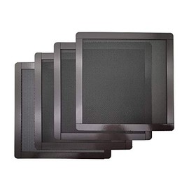 140mm PC Computer Case Fan Magnetic Frame Dust Filter Screen Dustproof Case Cover, Ultra Fine PVC Mesh, Black Color - 4 Pack
