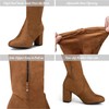 Vepose Women's Over The Knee High Boots Camel Suede Thigh