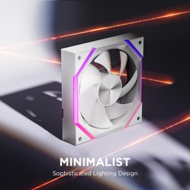 Asiahorse Nyota 120mm Case Fan with Efficient Cooling, ARGB Fan Lighting, 800-1800RPM Speed Control, and Whisper-Quiet Operation Under 29 dB, Unique Design for PC