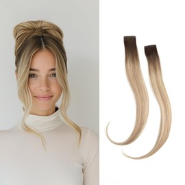 Fringe Clip in Hair Extensions - 100% Remy Human Hair (2 Pcs), Seamless Clip in Bangs - Undetectable Face Framing Clip on Fringe Black - Lightweight Clip on Bangs Human Hair Fringe with Mini Clips