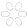 60Pcs Plastic Curtain Hanging Rings Durable Multifunctional C-Shaped Shower Curtain