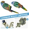 JGWSMQ Tiffany Parrot Wall Sconce Stained Glass Wall Light Vintage