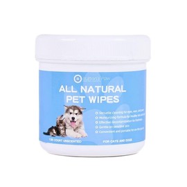Buttons Paw Unscented Wipes 130 CNT | All Natural Cat and Dog Grooming Supplies | Kitten and Puppy Essentials for Eyes, Paws, and Ears| Portable Cat and Dog Products|