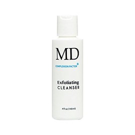 MD Complexion Factor Exfoliating Cleanser (4fl oz) Exfoliating Facial Cleanser with Benzoyl Peroxide - Gentle Face Exfoliator & Cleanser for Deep Pore Cleansing & Removing Acne - Skin-friendly Formula