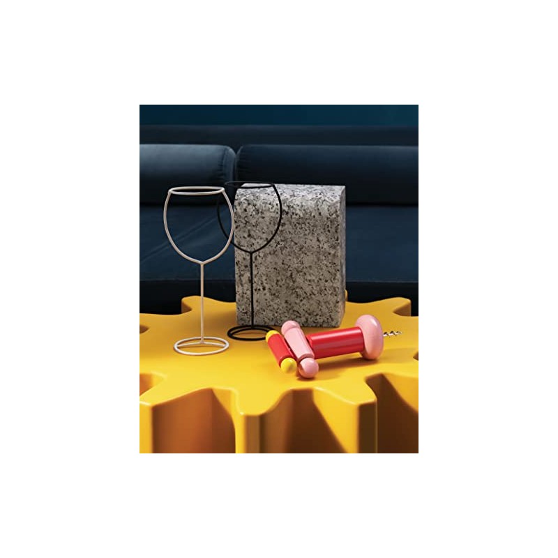 Alessi ES17 2 Beech Wood Corkscrews Red, Yellow and Pink