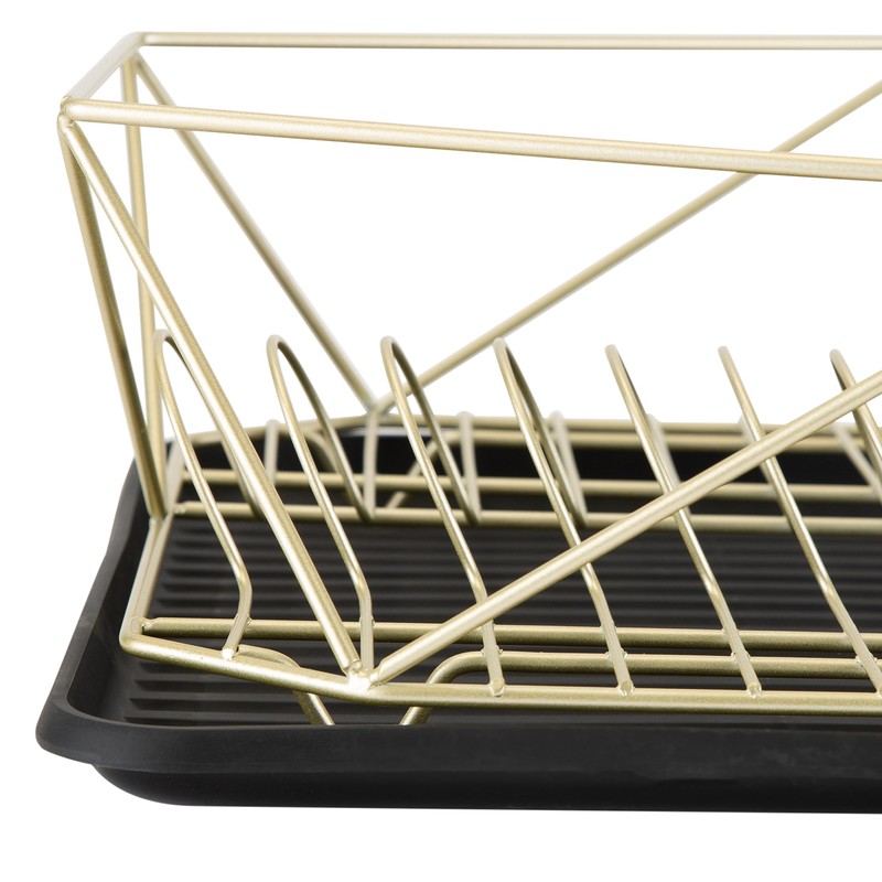 Kitchen Details Geode Deluxe Dish Drying Rack with Drain Board