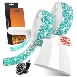 Handlebar tape, bicycle handlebar tapes, grip tape for road bike, bicycle handlebar tape for MTB road bike, including end caps and band, wear-resistant, sweat-proof, non-slip and easy to assemble