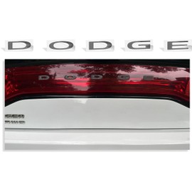 Rear Dodge Emblem Overlay Decal - Fits 2011-2023 Charger - (Color: Dark Charcoal Metallic)