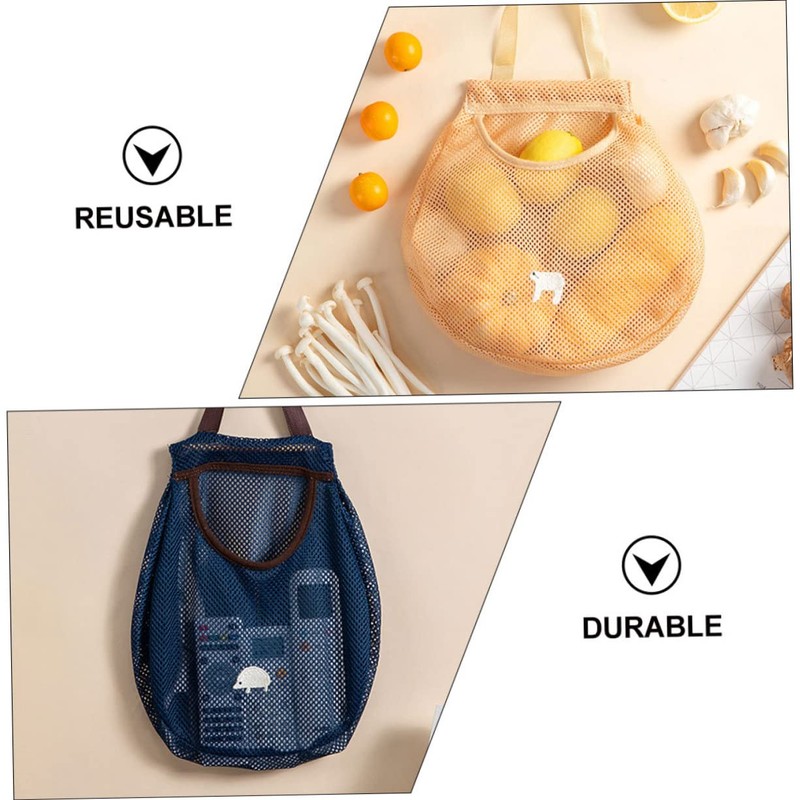 STOBAZA Large Capacity Fruit Vegetable Mesh Bag Snack Organizer for