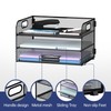 Supeasy 3 Tier Paper Organizer with Handle, Mesh Desk Organizer