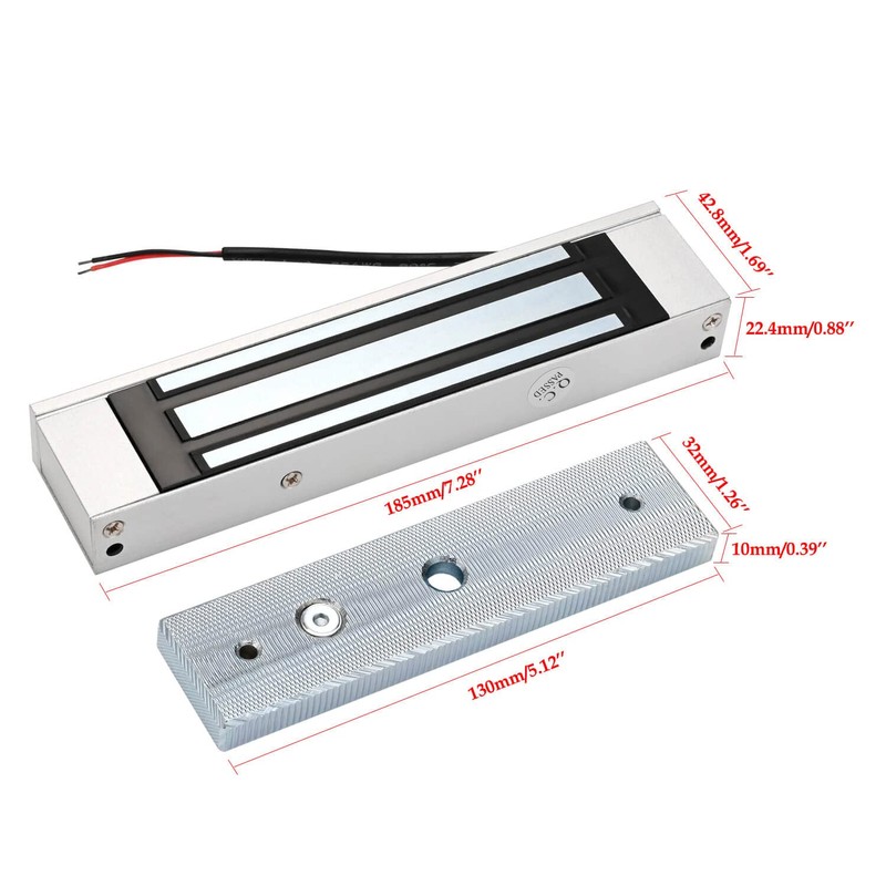 Electric Magnetic Lock 180KG 350LBS Holding Force Electromagnet Lock 12V