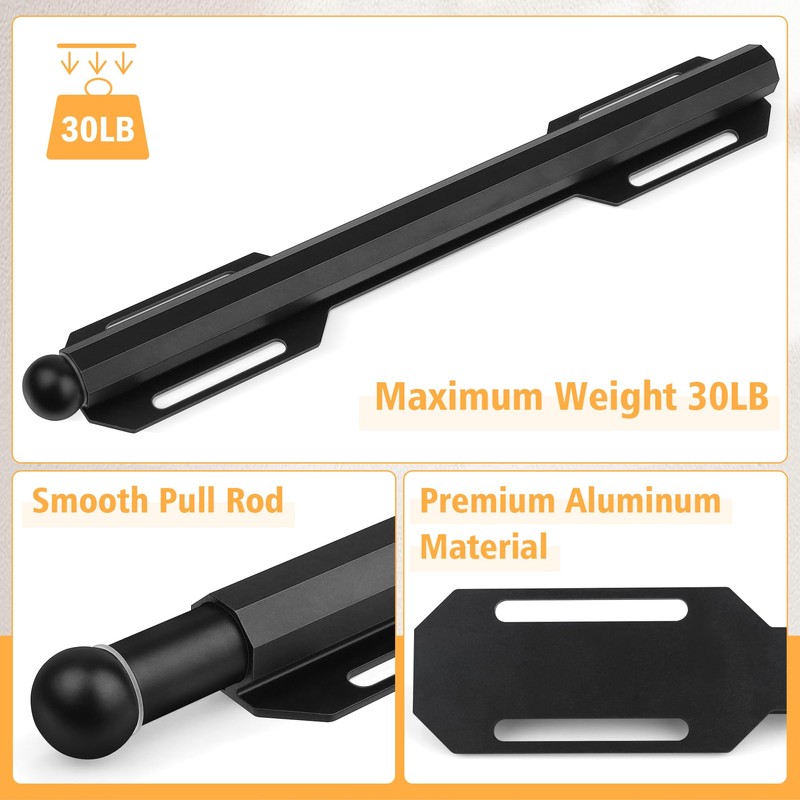 Valet Rod For Closet Pull Out, Heavy Duty Adjustable Valet