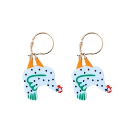 Chicken Earrings for Women, Funny Cute Handstand Rooster Dangle Hoop Earrings Cartoon Animal Weird Acrylic Earrings for Teen Girls Holiday Jewelry Gifts (Chicken)