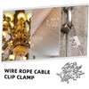 Operitacx Adjustable Iron Cable Wire Rope Clip 10pcs Double Hole