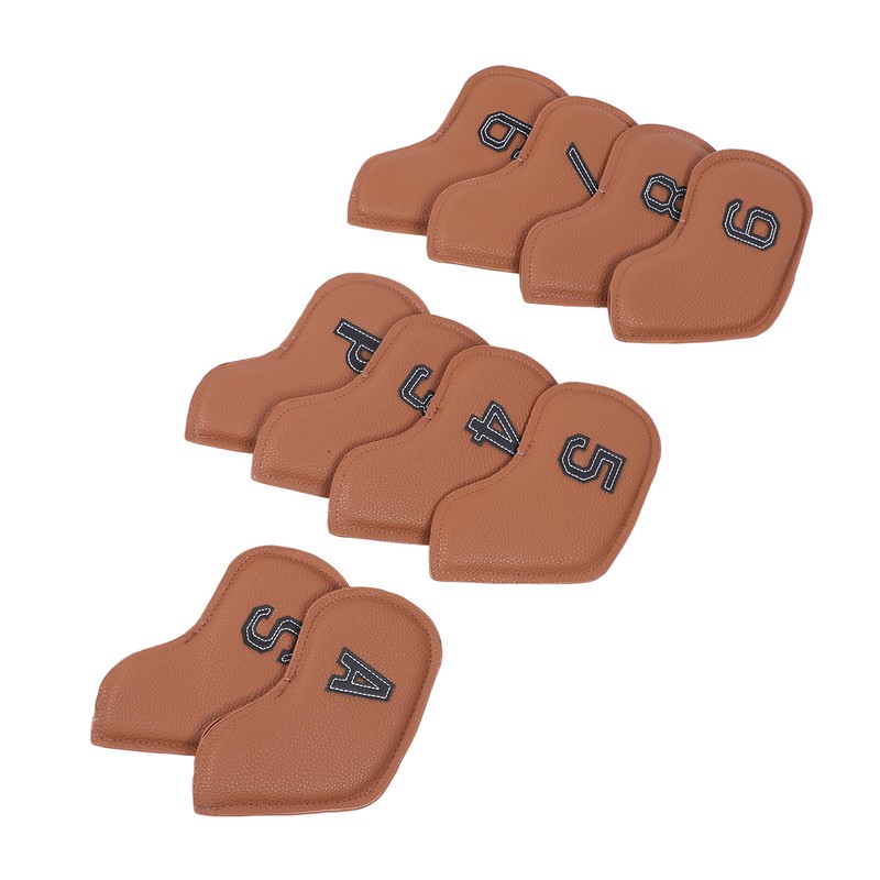 10PCS Golf Head Protective Covers Waterproof PU Material Golf Putter