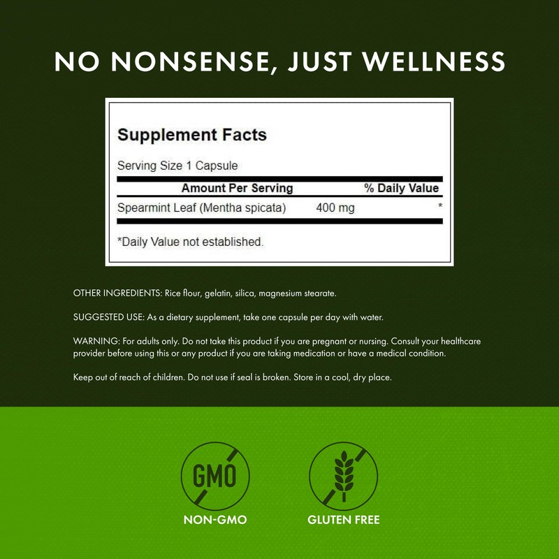 Swanson Spearmint Leaf (Mentha Spicata) - Full Spectrum Herbal Supplement