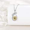 VONALA Gifts for Mum Sunflower Necklace 925 Sterling Silver Sunflower