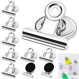 Clip Magnéticos De Nevera para el Hogar, Oficina, Escuela, Congelador, Cocina, Refrigerador, Plateado (Plateado, 50 * 50mm)