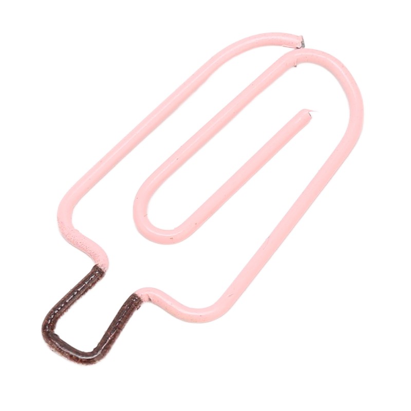 100PCS Ice Cream Paper Clips Metal Funny Cute Paper Clamp