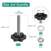 sourcing map 8pcs Star Clamping Knobs with Nuts Washers, M6