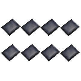 sourcing map 8PCS 1V 0.08W 0.08A Mini Solar Panels for Solar Power, Small Solar Photovoltaic Cells Charge DIY Electric Toy Materials Solar System Kits, 1.18" x 0.98"