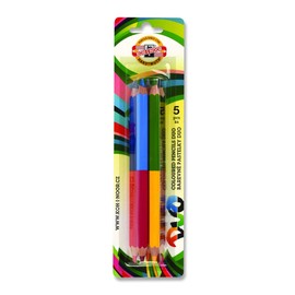 KOH-I-NOOR 2195005001BL Jumbo Colored Pencils Set, 5 Duo