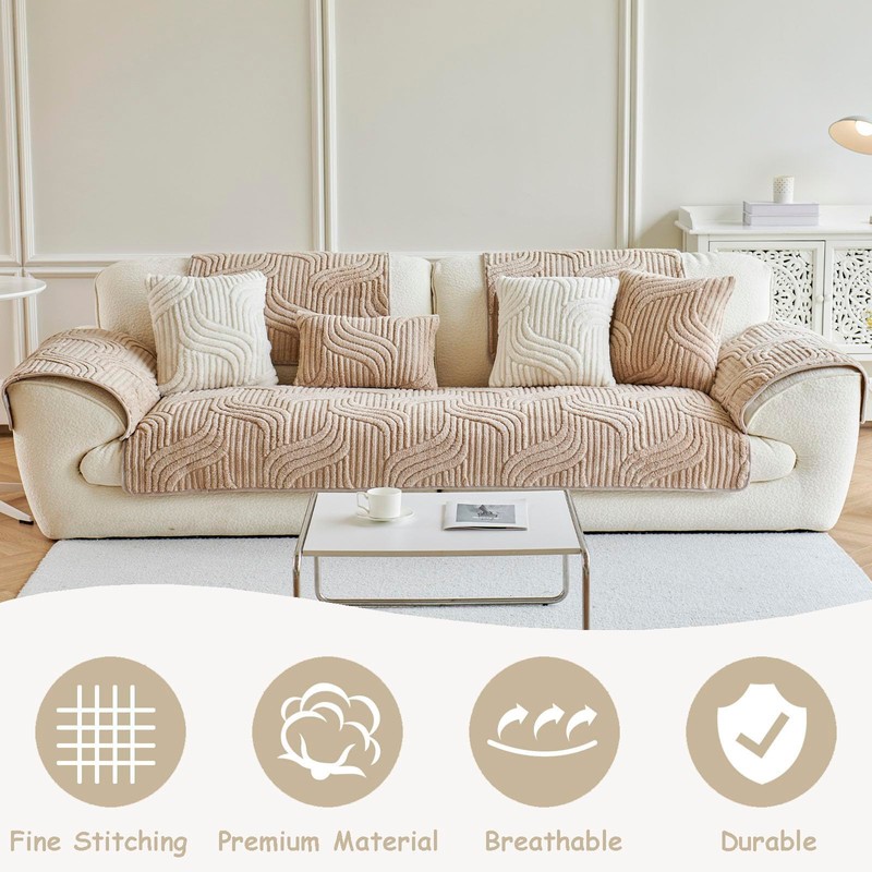 Jecpuo Washable Pet Couch Cover Protector for Sectional Sofa Armrest