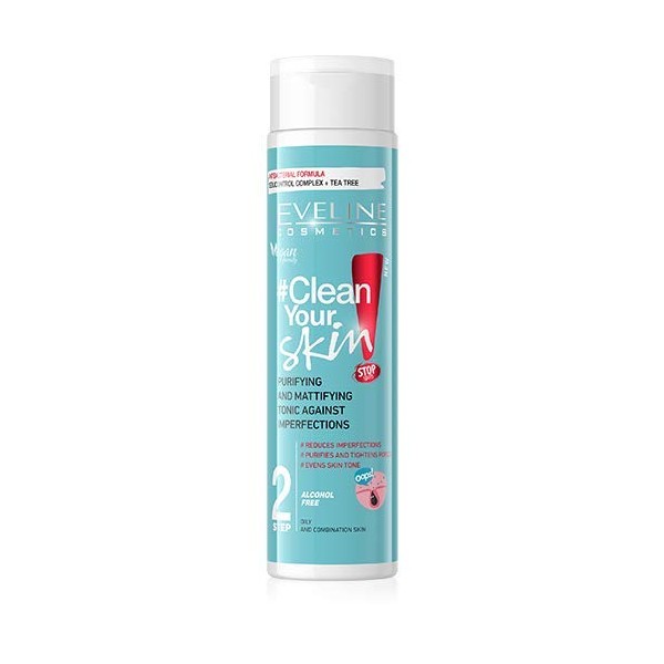 Eveline Clean Your Skin Purifying & Mattifying Tonic - 225 ml (4186) D/02