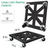 LLAXERGU Plant Caddy with Wheels, 16'' 2 Pack Metal Rolling