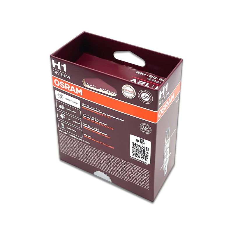 DAMA Automotive Lighting H1 Night Breaker Laser Halogen Headlight Bulbs