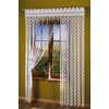 MforStyle Thick String Curtain Panel White Greek Key 59" width x 98" drop Window Door Decoration Fringe Blind Tassels