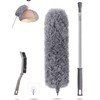 Washable Telescopic Duster, Duster, Rod and Bendable Corner Brush, Microfibre