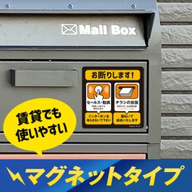 NYANDELMO ND-0354-R01-A-BK-1 Magnet, Black, 1 Piece, Icon, Entrance, Sales, Welcoming Prevention, Square, Security Door, Post, Outdoor, Waterproof,