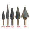 ArtisanShow 5PCS HSS Cobalt Step Drill Bit Set Multiple Hole