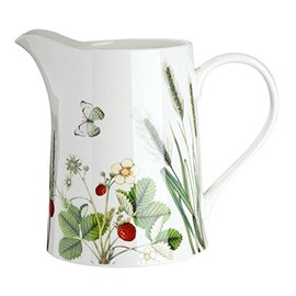 GILDE Krug aus Porzellan Wild Flowers Wilde Blume Wiese 1200 ml