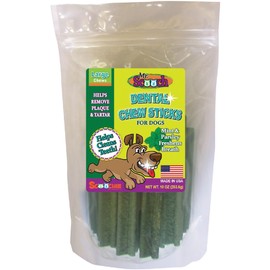Dental Chew Sticks for Dogs by Mr. Scooch Made in U.S.A Helps Remove Plaque, Tartar and Freshens Breath for Teeth Health (Mint & Parsley, L)
