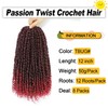 Passion Twist Hair 12 Inch 8 Packs, Pre Twisted Passion