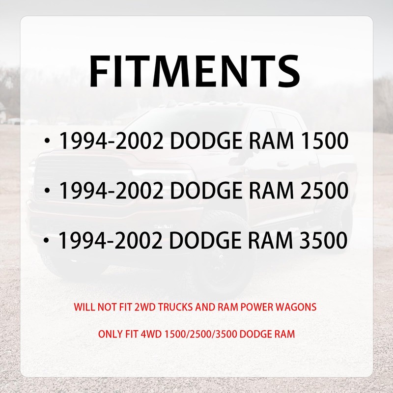 Steering Gear Box Stabilizer Compatible with 1994-2002 Dodge RAM 1500/2500/3500