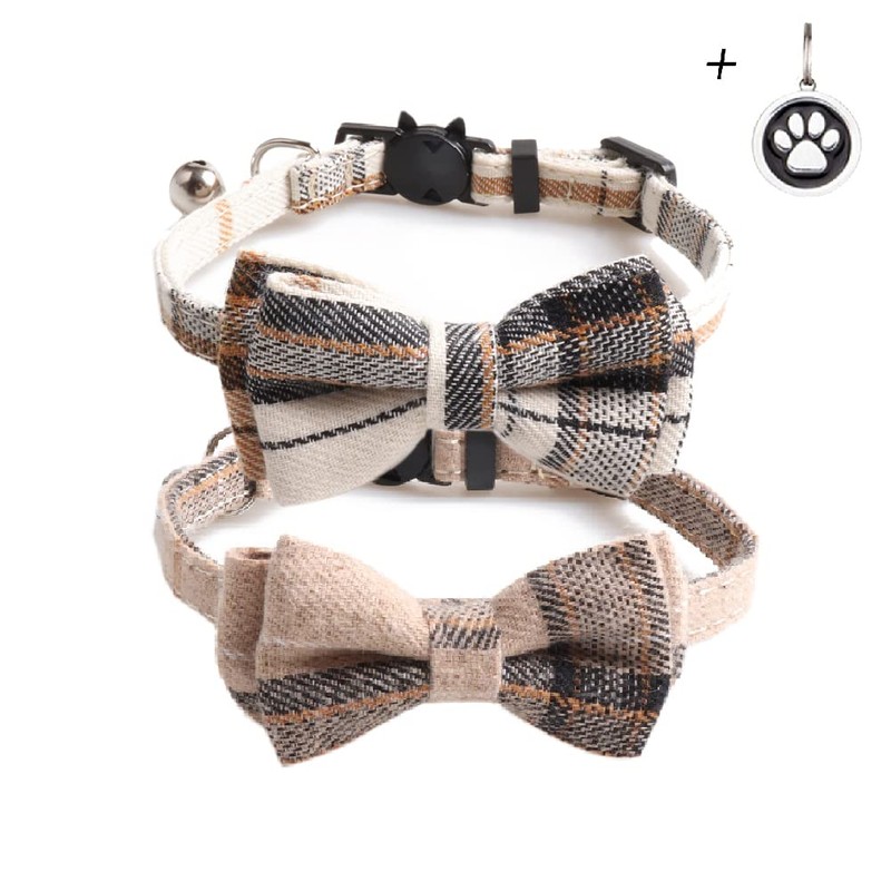PIANETA Cat Collars, Set of 2, Puppy Collars, Cat Loquat,